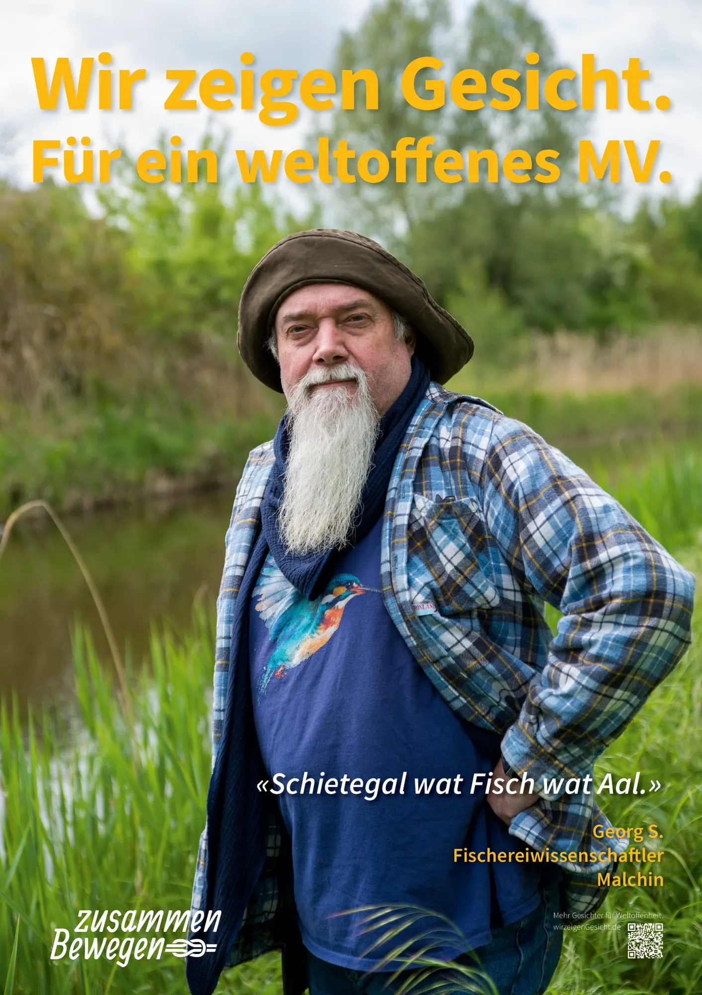 Plakat: «Schietegal wat Fisch wat Aal.» — Malchin