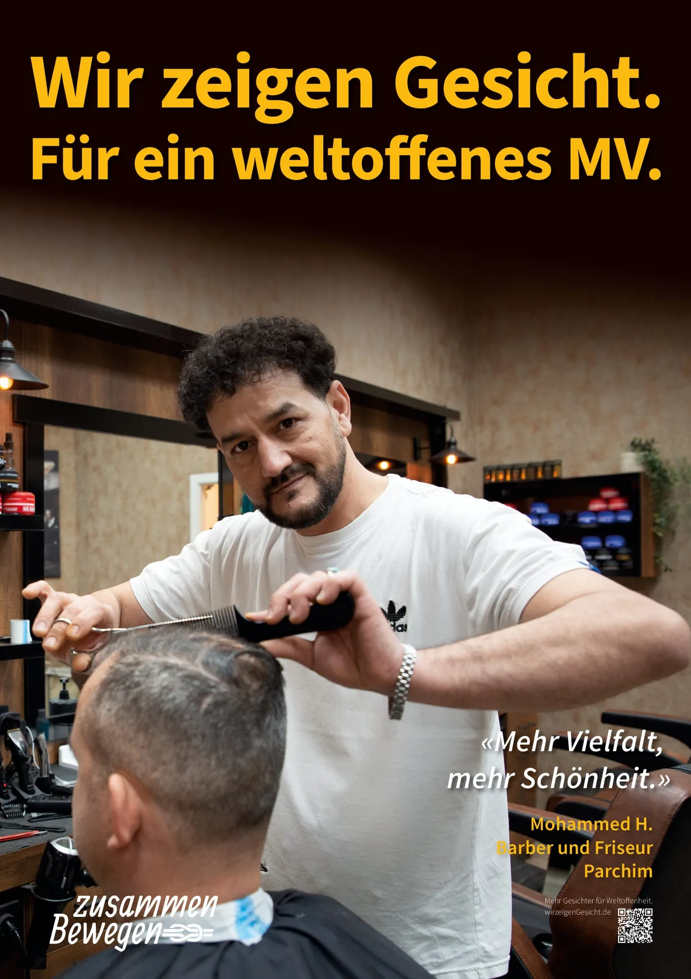 Plakat: «Mehr Vielfalt, mehr Schönheit.» — Parchim
