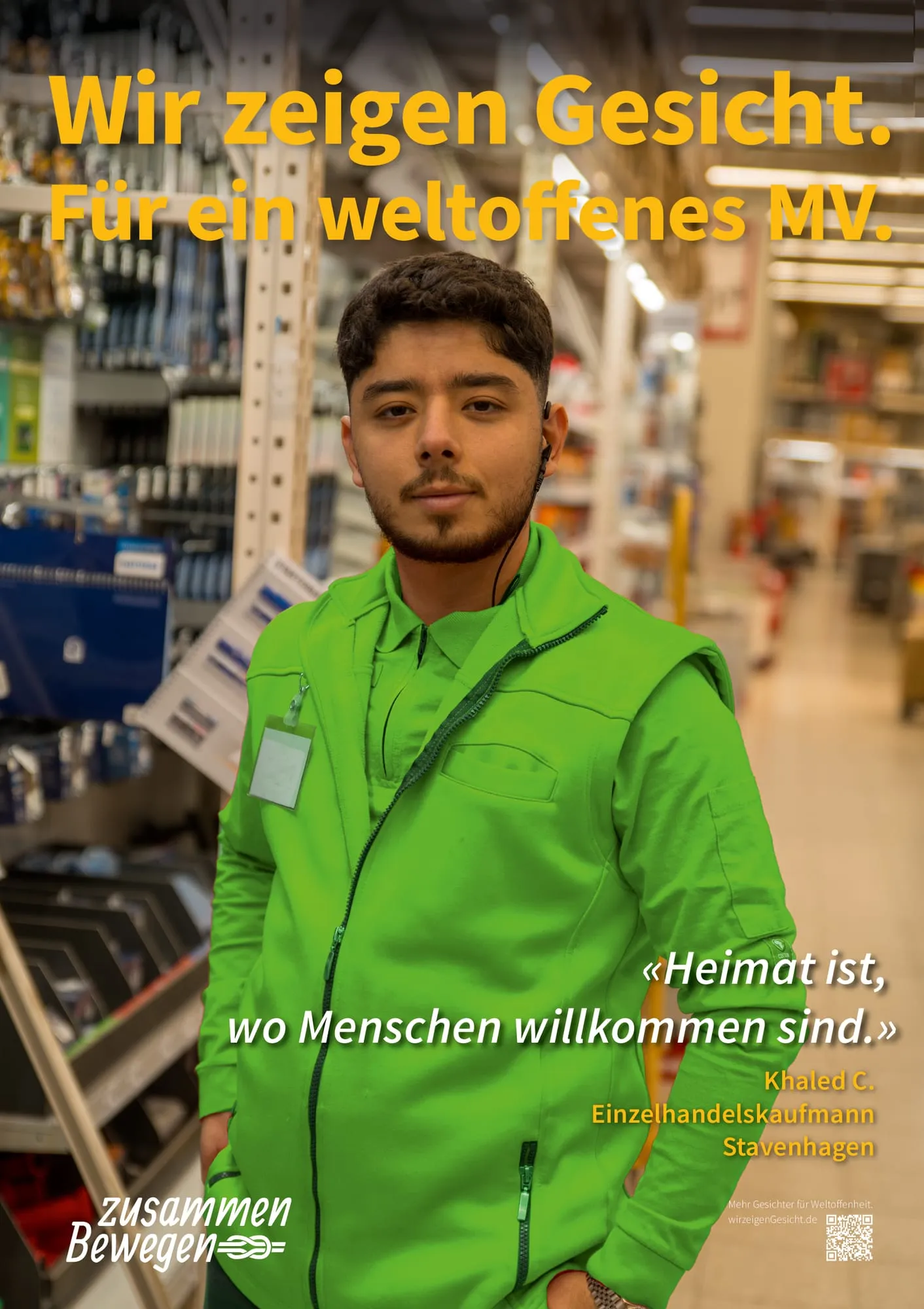 Plakat: «Heimat ist, wo Menschen willkommen sind.» — Stavenhagen