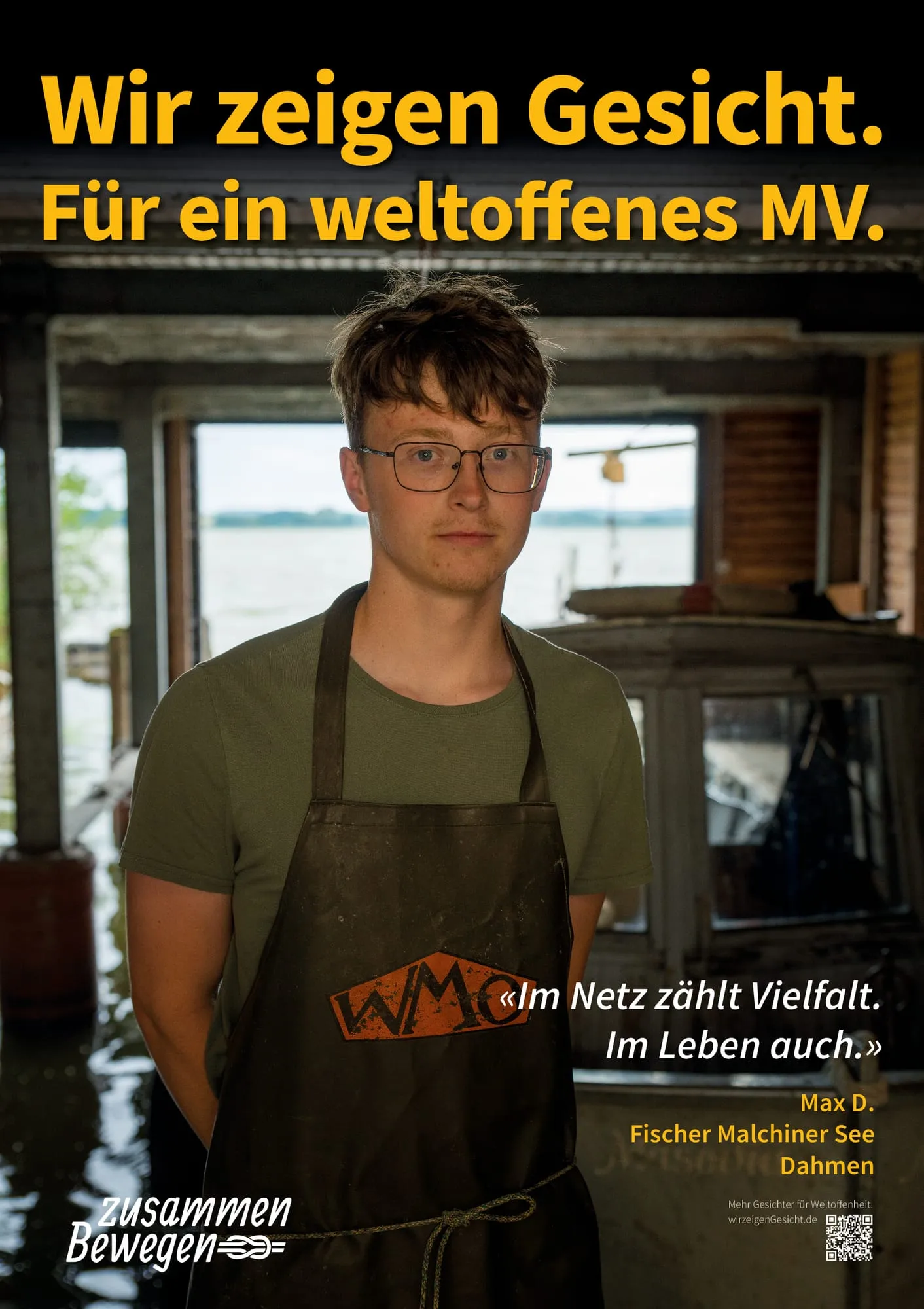 Plakat: «Im Netz zählt Vielfalt. Im Leben auch.» — Dahmen