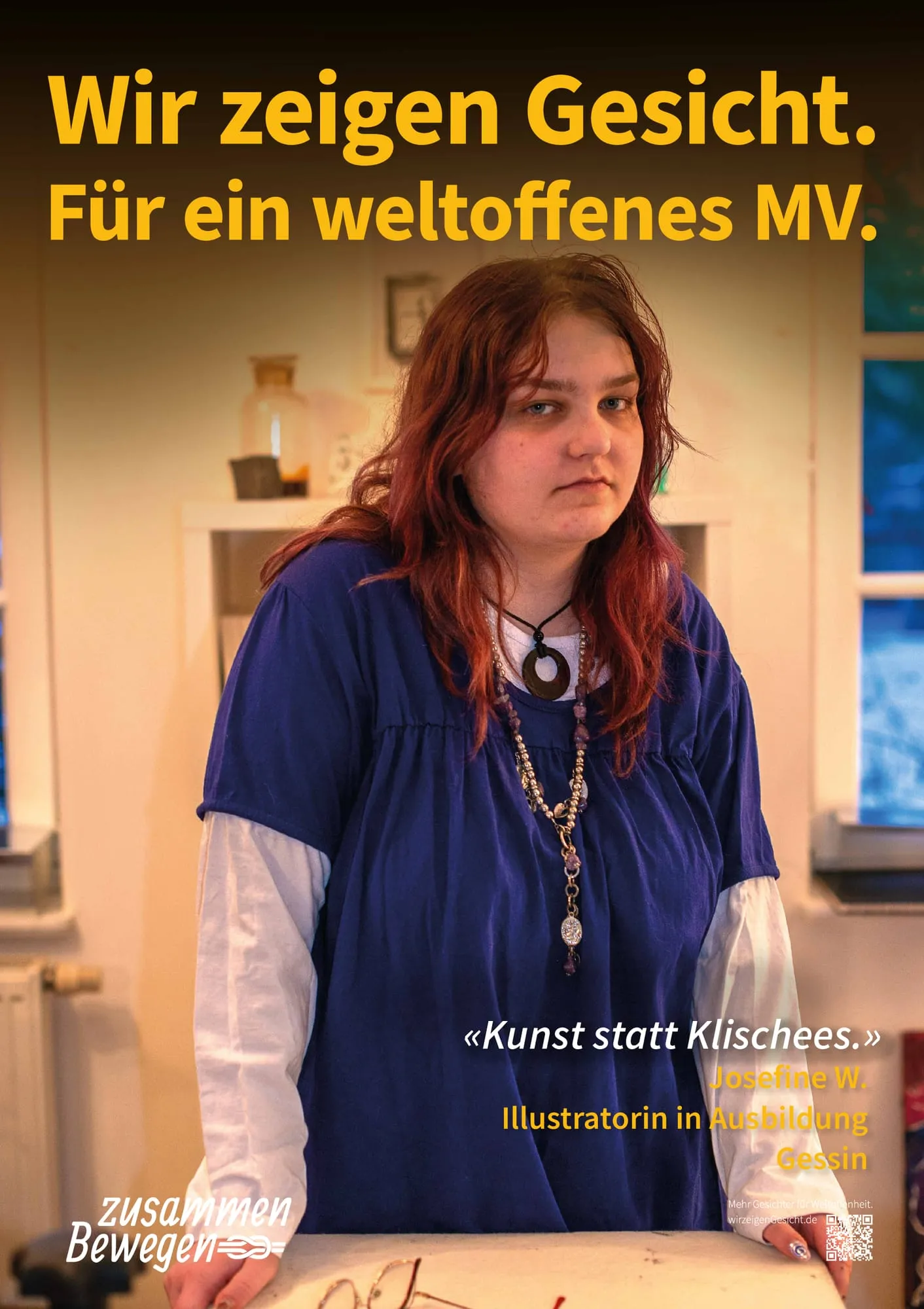 Plakat: «Kunst statt Klischees.» — Gessin