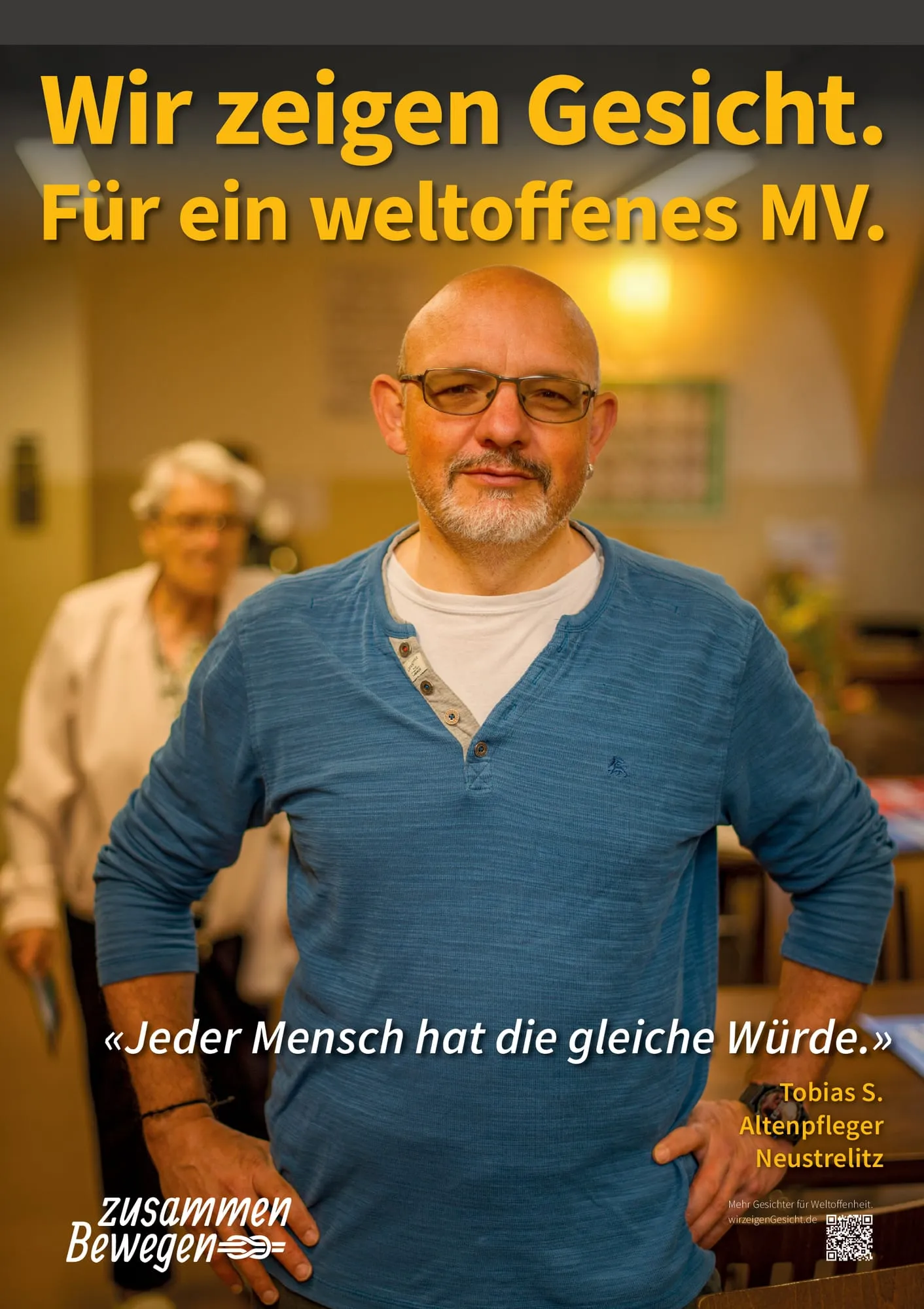 Plakat: «Jeder Mensch hat die gleiche Würde.» — Neustrelitz